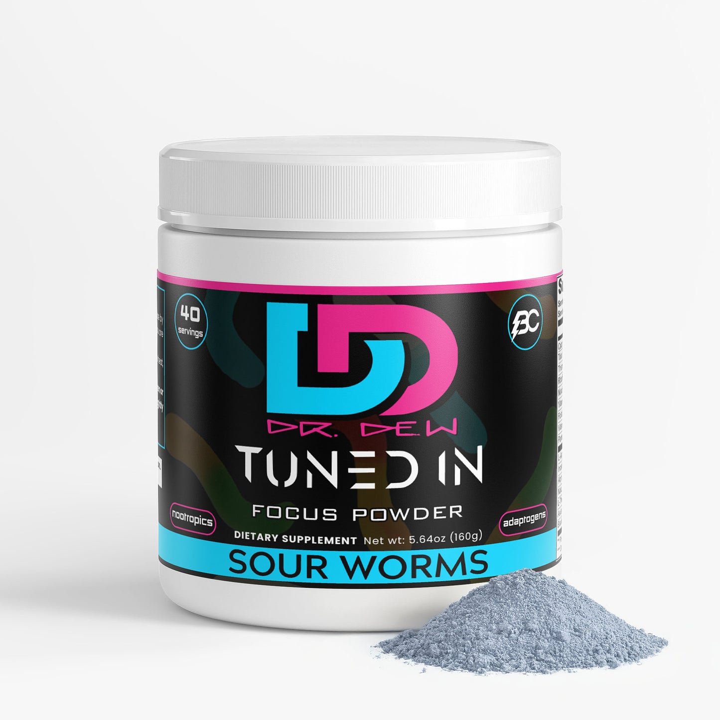 Dr. Dew - TUNED IN Sour Worms Focus Powder