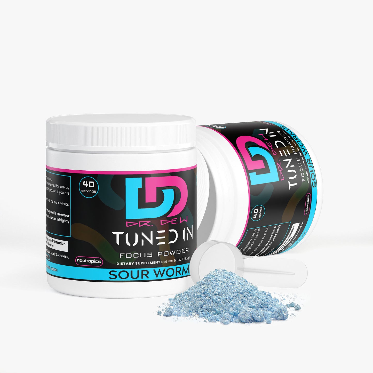 Dr. Dew - TUNED IN Sour Worms Focus Powder