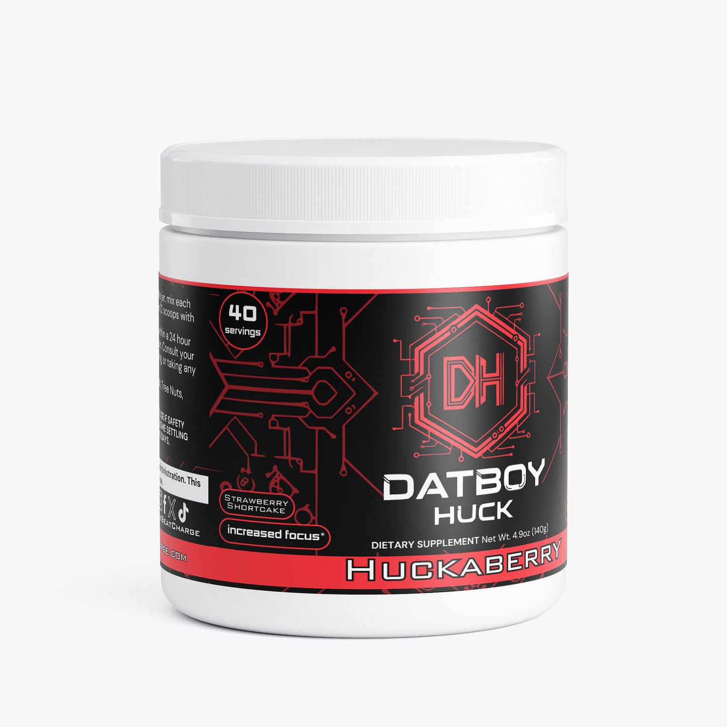Datboy Huck - Huckaberry Energy Powder (Strawberry Shortcake)