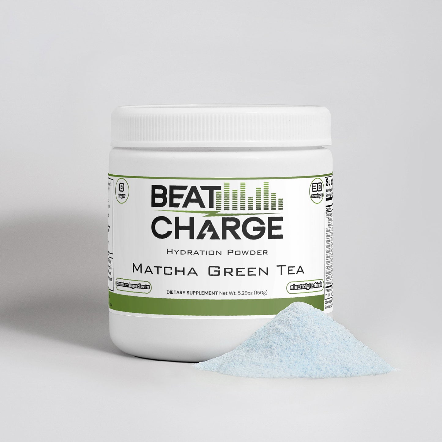 Beat Charge - Hydration Powder (Matcha Green Tea) Caffeine FREE