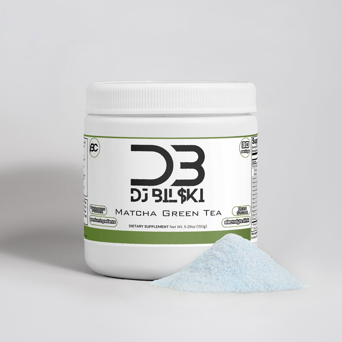 DJ Bil$ki - Hydration Powder (Matcha Green Tea) Caffeine FREE