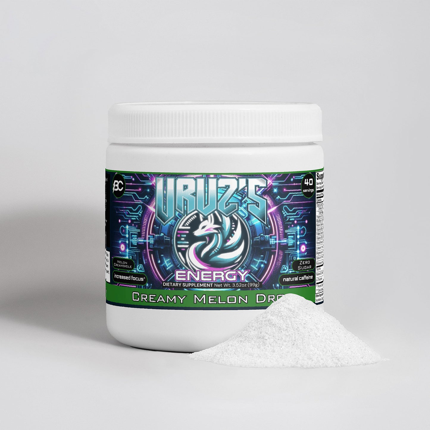 Chris Uruz - Creamy Melon Drop Energy Powder (Melon Creamsicle)