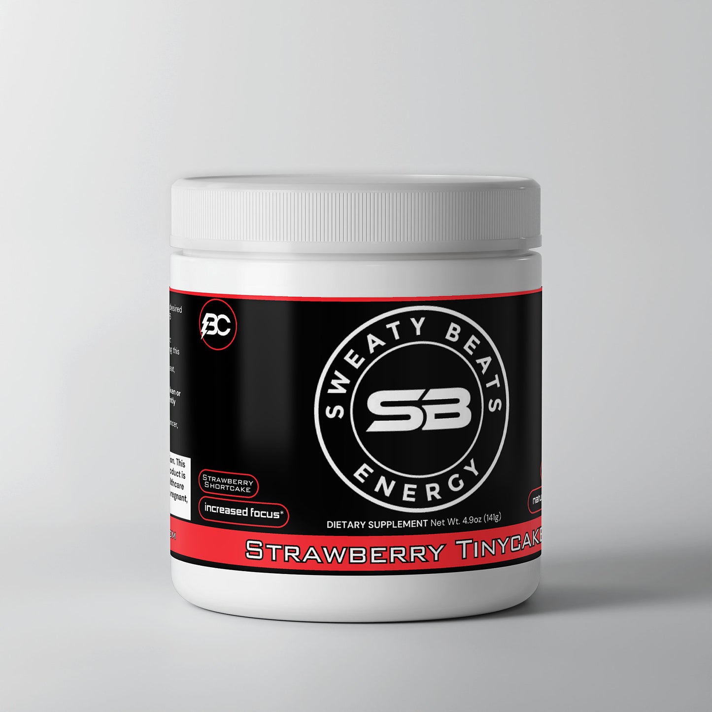 Sweaty Beats - Strawberry Tinycake Energy Powder (Strawberry Shortcake)