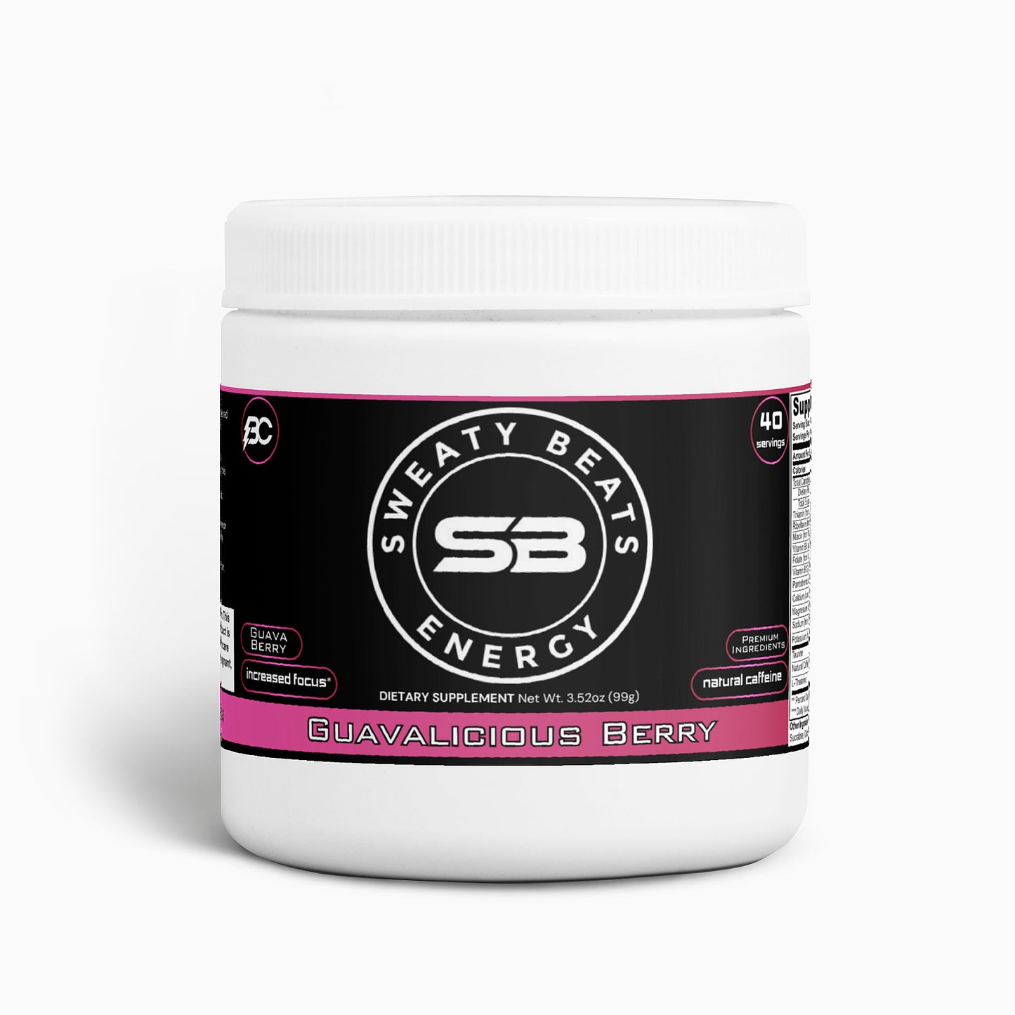 Sweaty Beats - Guavalicious Berry Energy Powder (Guava Berry)