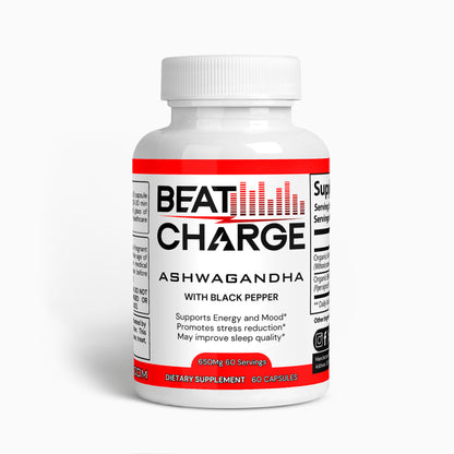 Beat Charge Organic Ashwagandha with Black Pepper