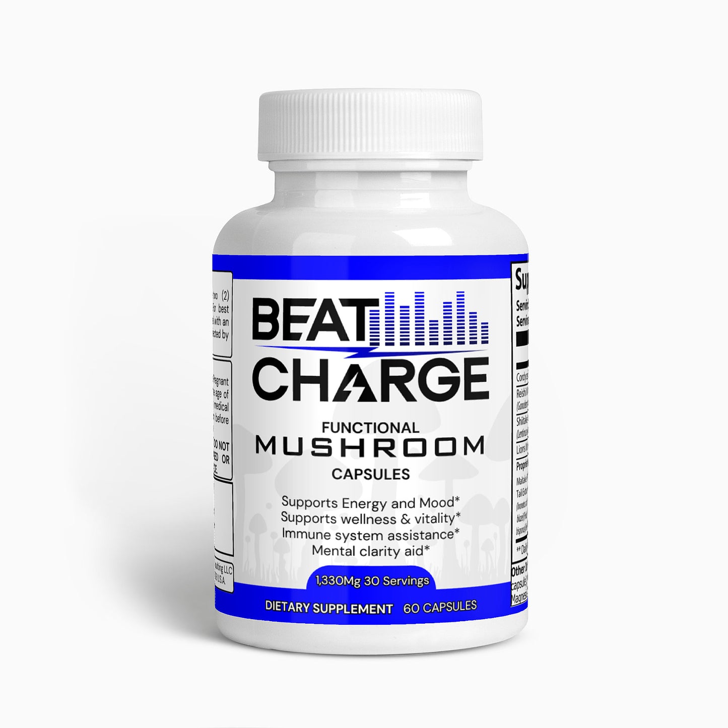 Beat Charge Functional Mushroom Complex Supplement