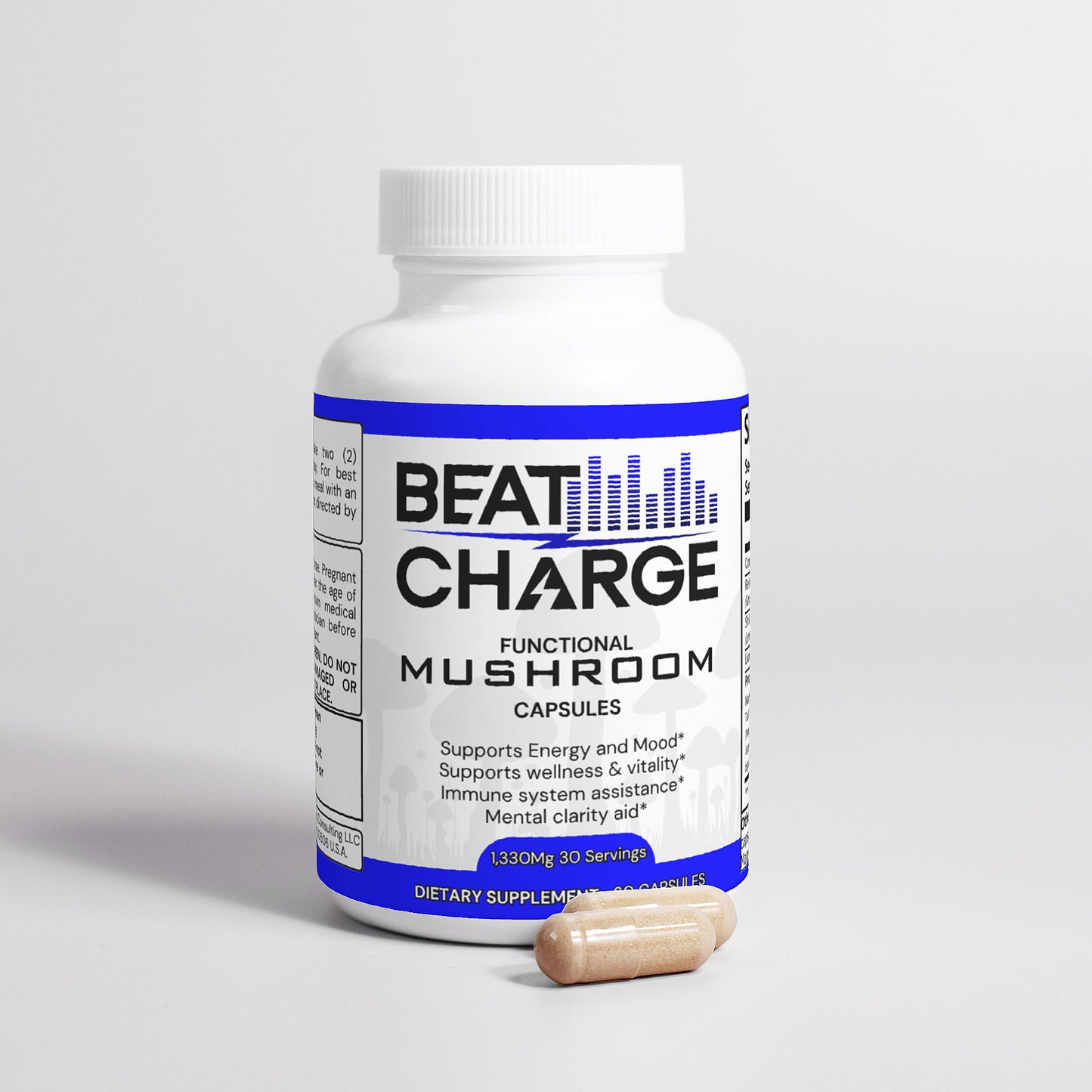 Beat Charge Functional Mushroom Complex Supplement