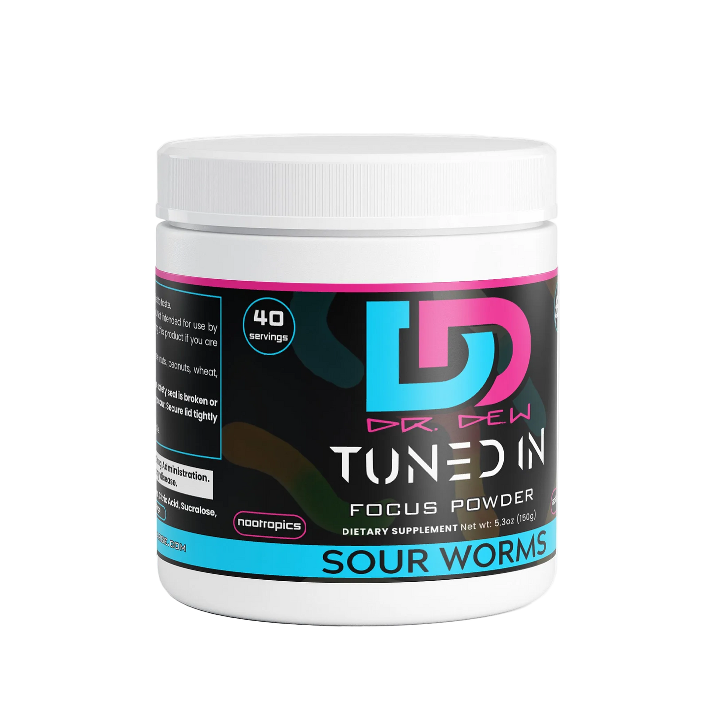 Dr. Dew - TUNED IN Sour Worms Focus Powder