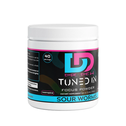 Dr. Dew - TUNED IN Sour Worms Focus Powder