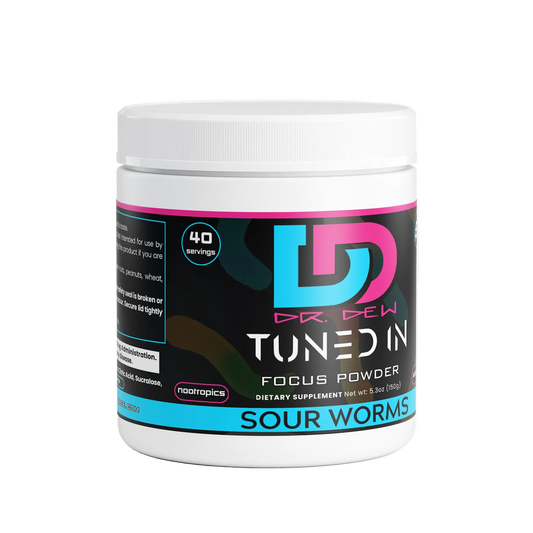 Dr. Dew - TUNED IN Sour Worms Focus Powder