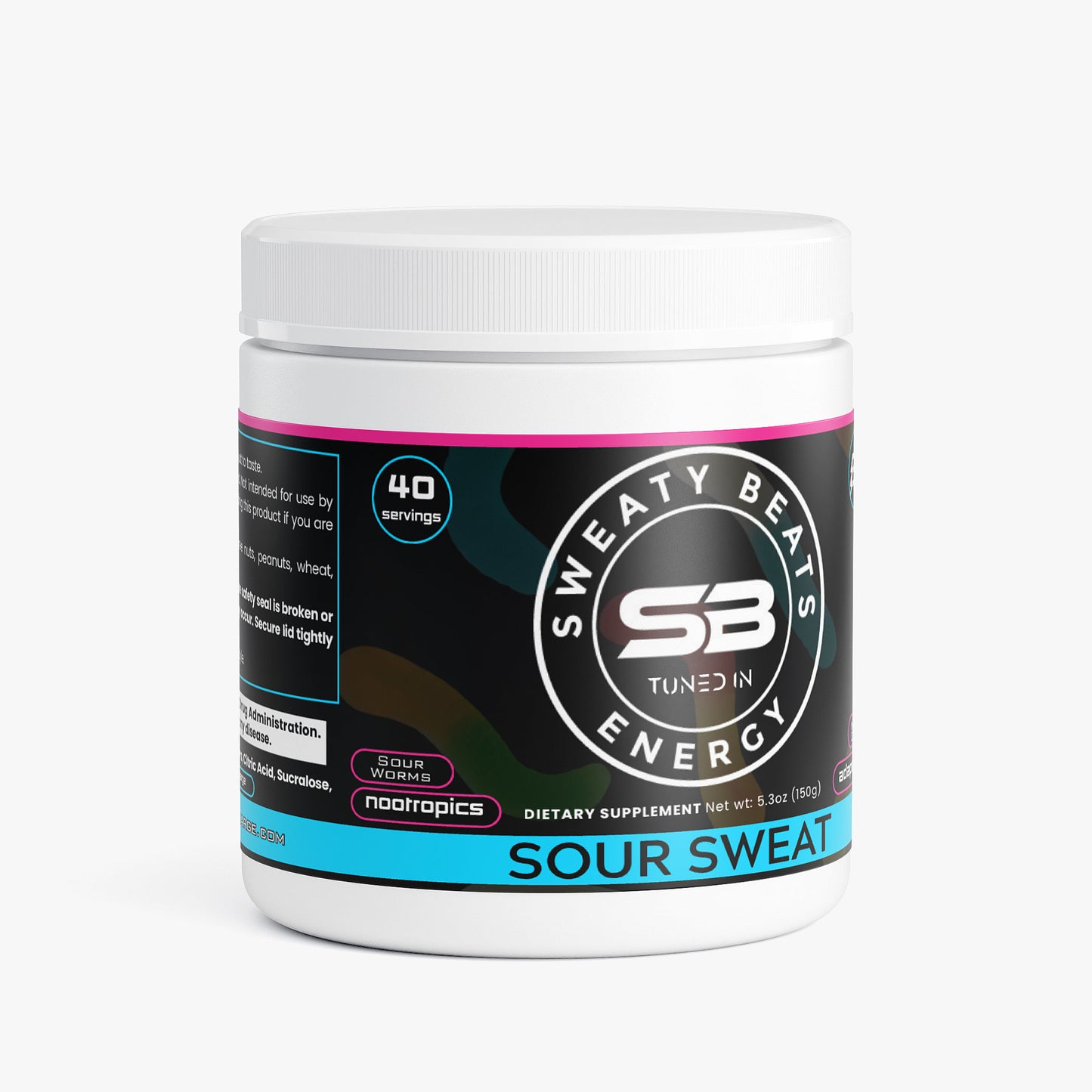 Sweaty Beats - Sour Sweat TUNED IN Focus Powder (Sour Worms)