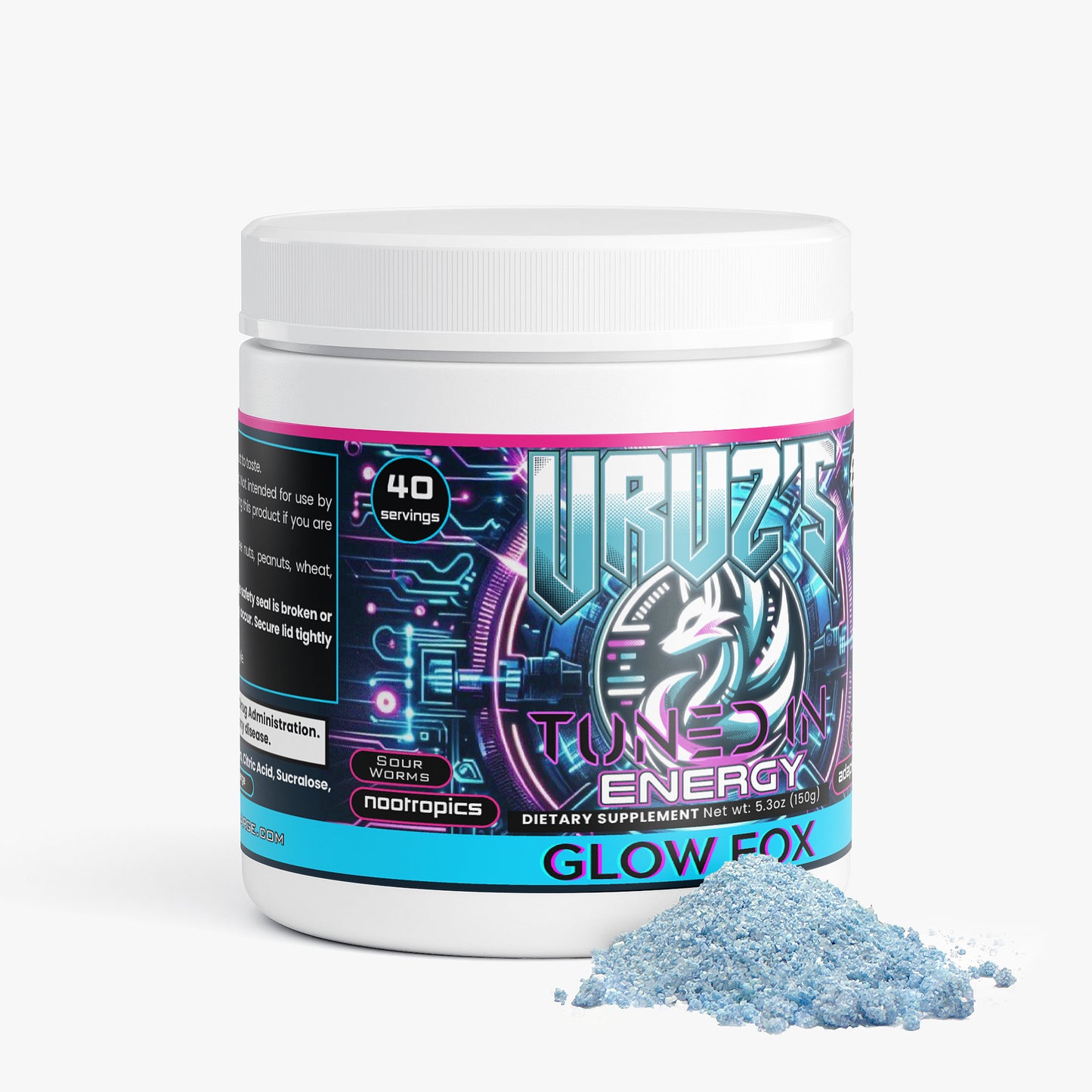 Chris Uruz - Glow Fox TUNED IN Focus Energy Powder (Sour Worms)
