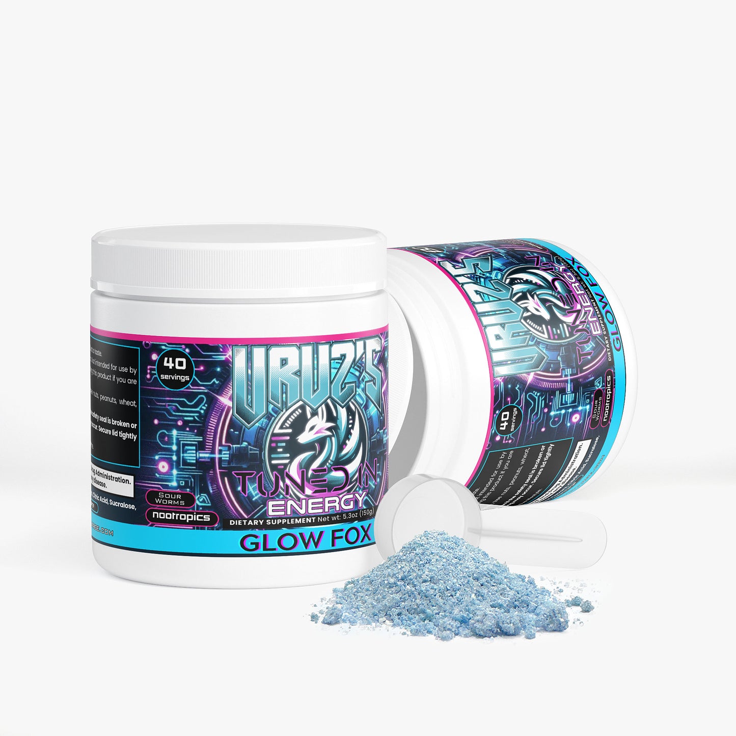 Chris Uruz - Glow Fox TUNED IN Focus Energy Powder (Sour Worms)