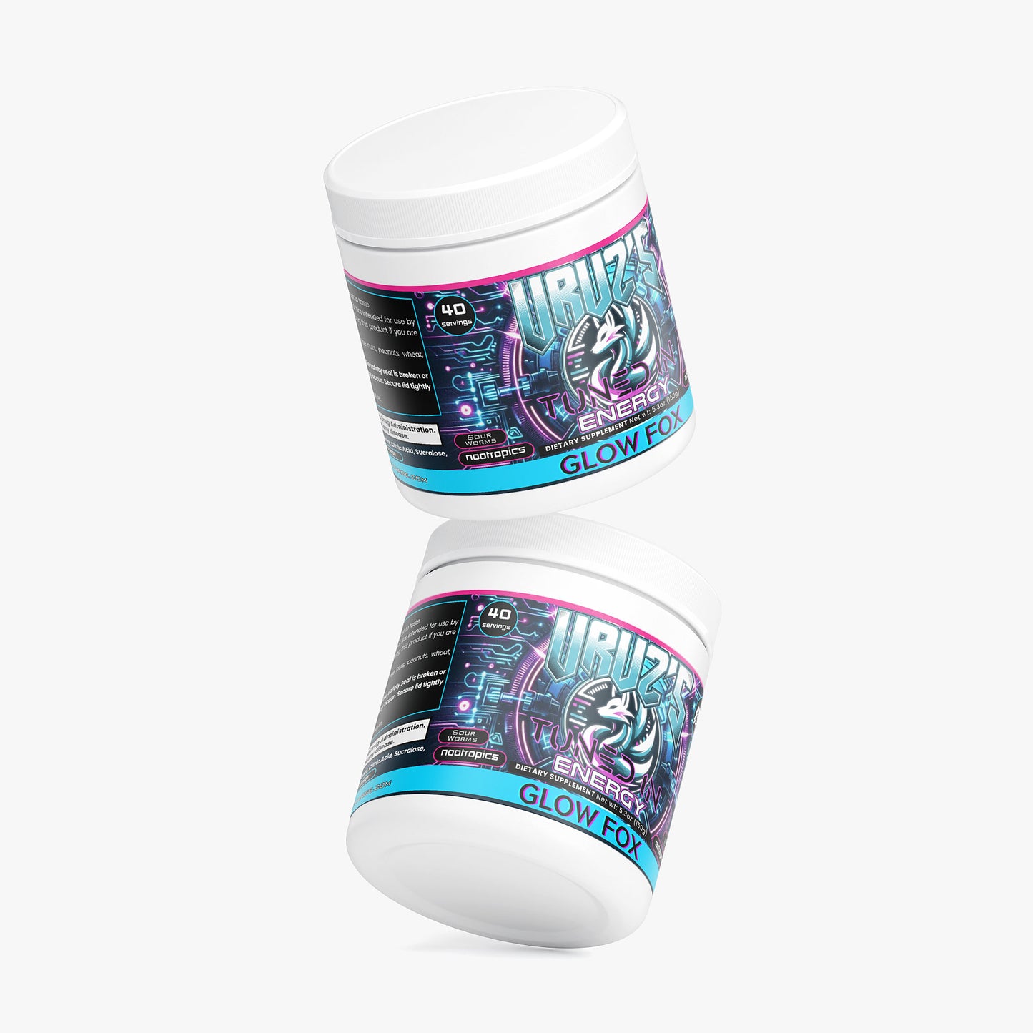 Chris Uruz - Glow Fox TUNED IN Focus Energy Powder (Sour Worms)