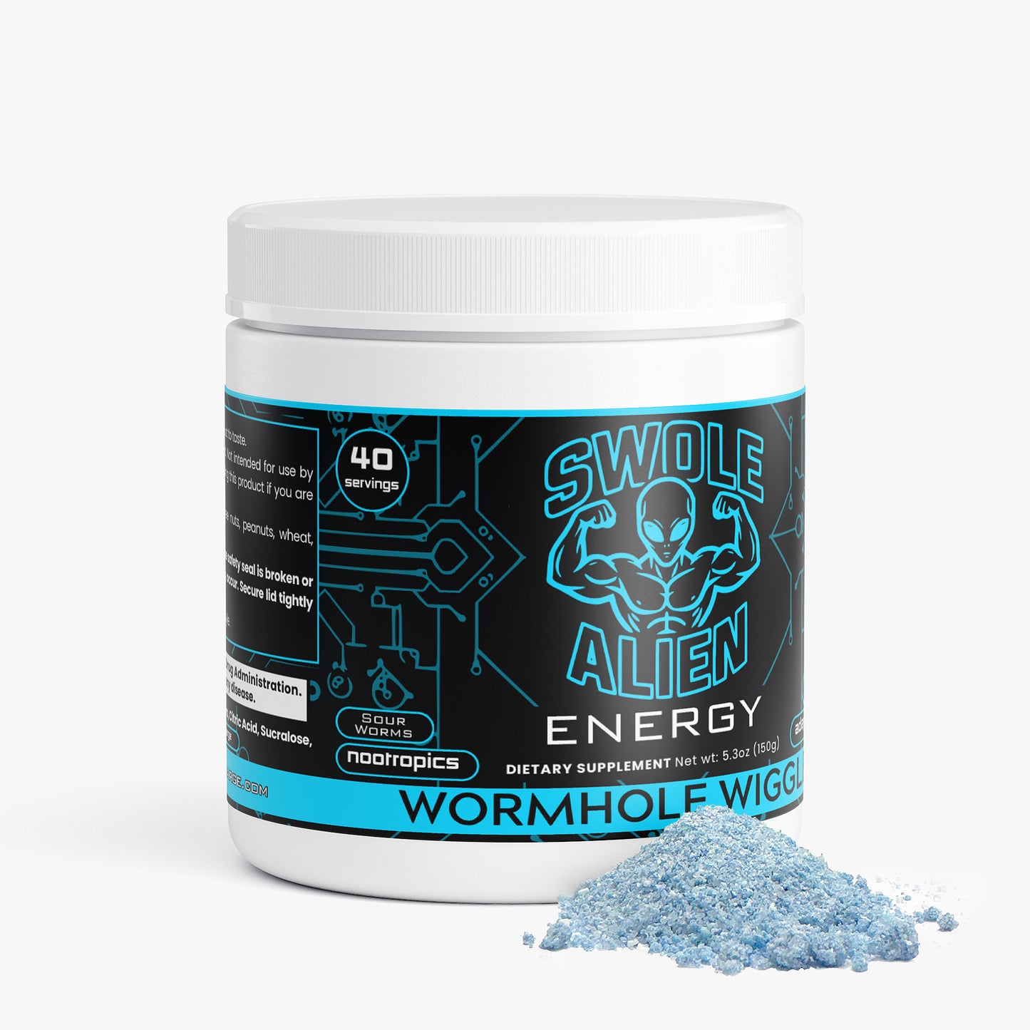 Swole Alien Energy Drink - Wormhole Wiggle (Sour Worms Flavor)