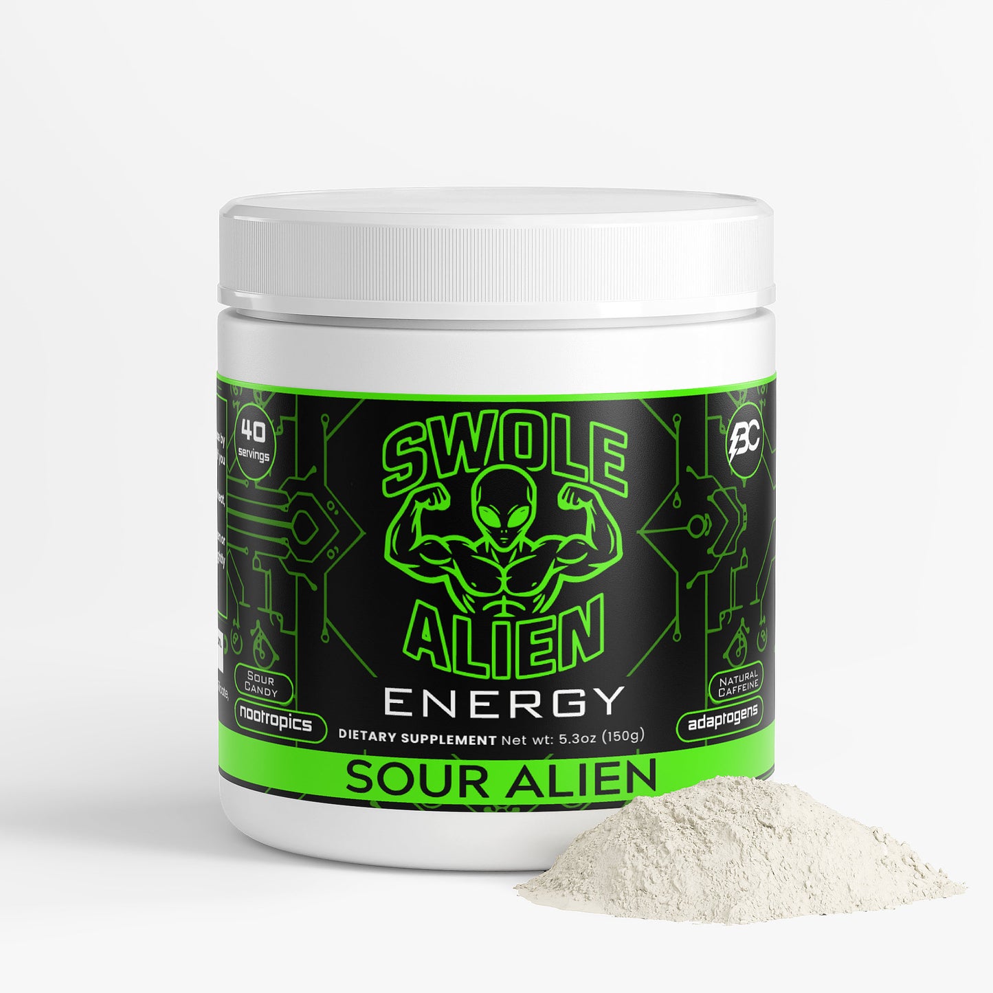 Swole Alien Energy Drink - Sour Alien (Sour Candy Flavor)