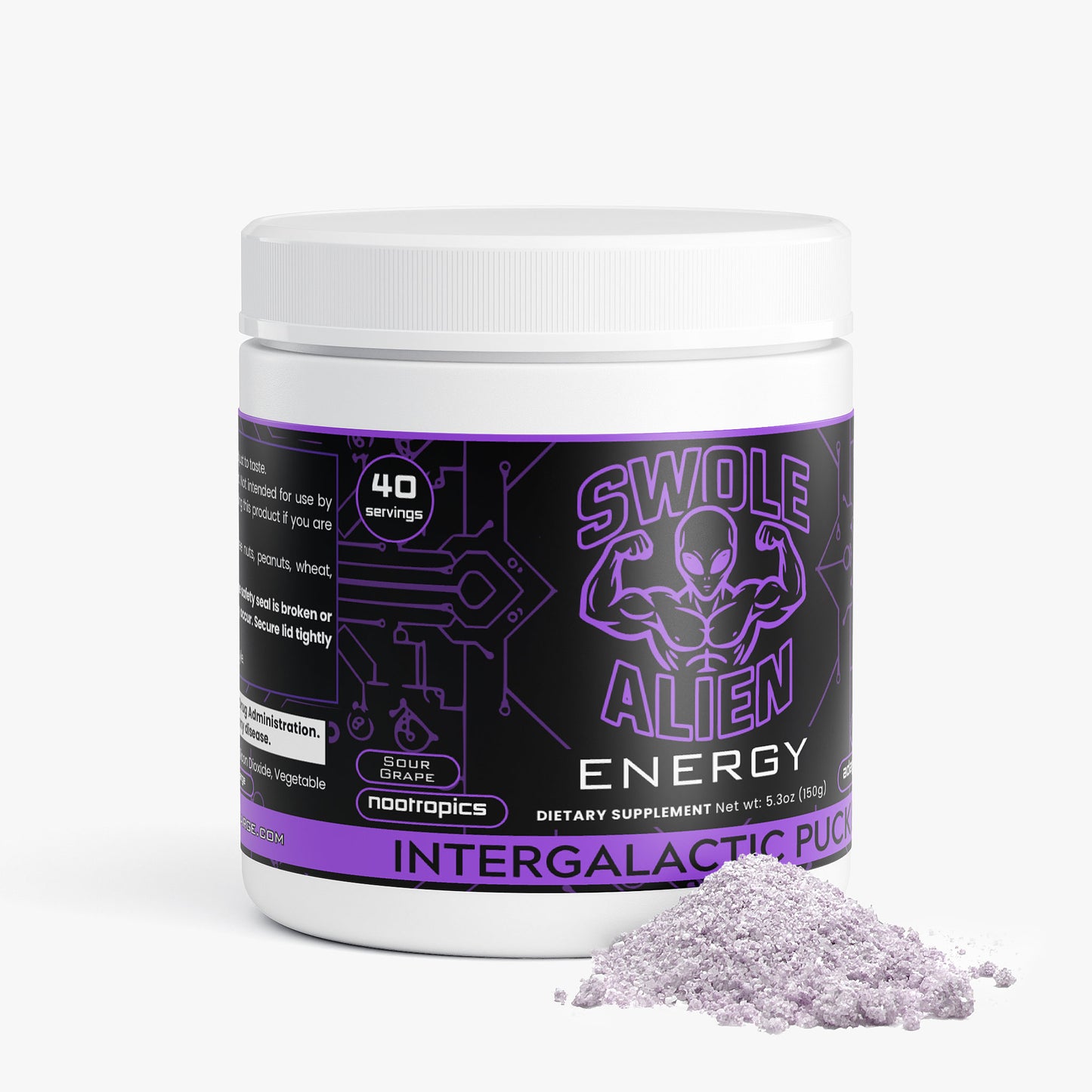 Swole Alien Energy Drink - Intergalactic Pucker (Sour Grape Flavor)