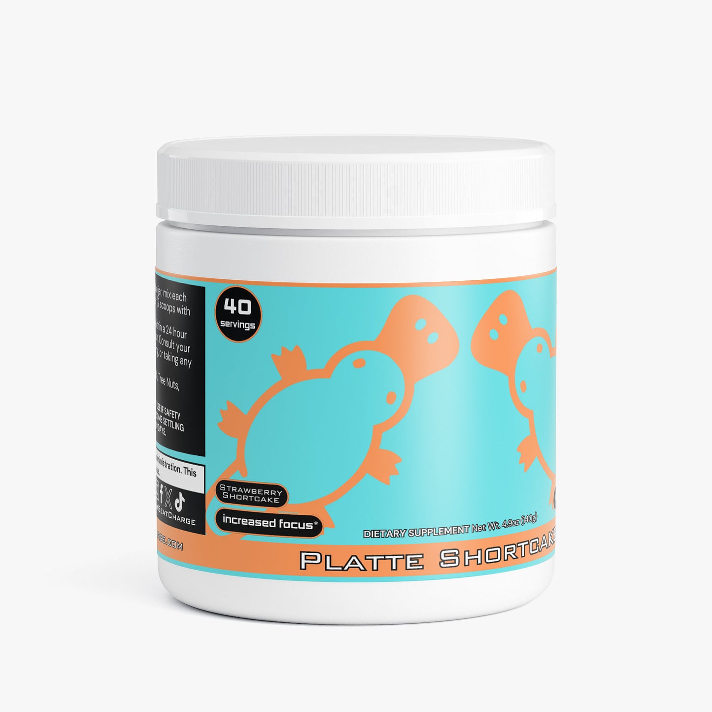 Plattepus - Platte Shortcake Energy Powder (Strawberry Shortcake)