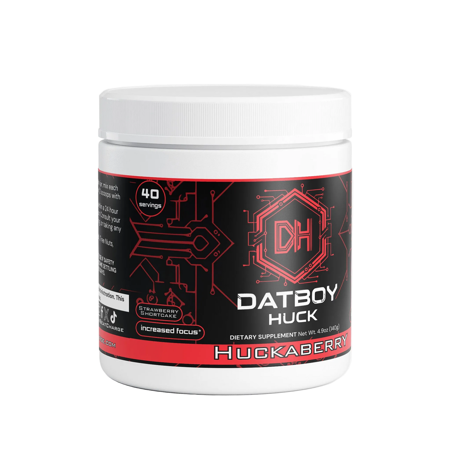 Datboy Huck - Huckaberry Energy Powder (Strawberry Shortcake)