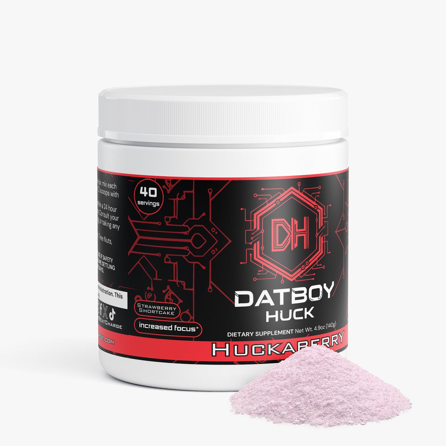 Datboy Huck - Huckaberry Energy Powder (Strawberry Shortcake)