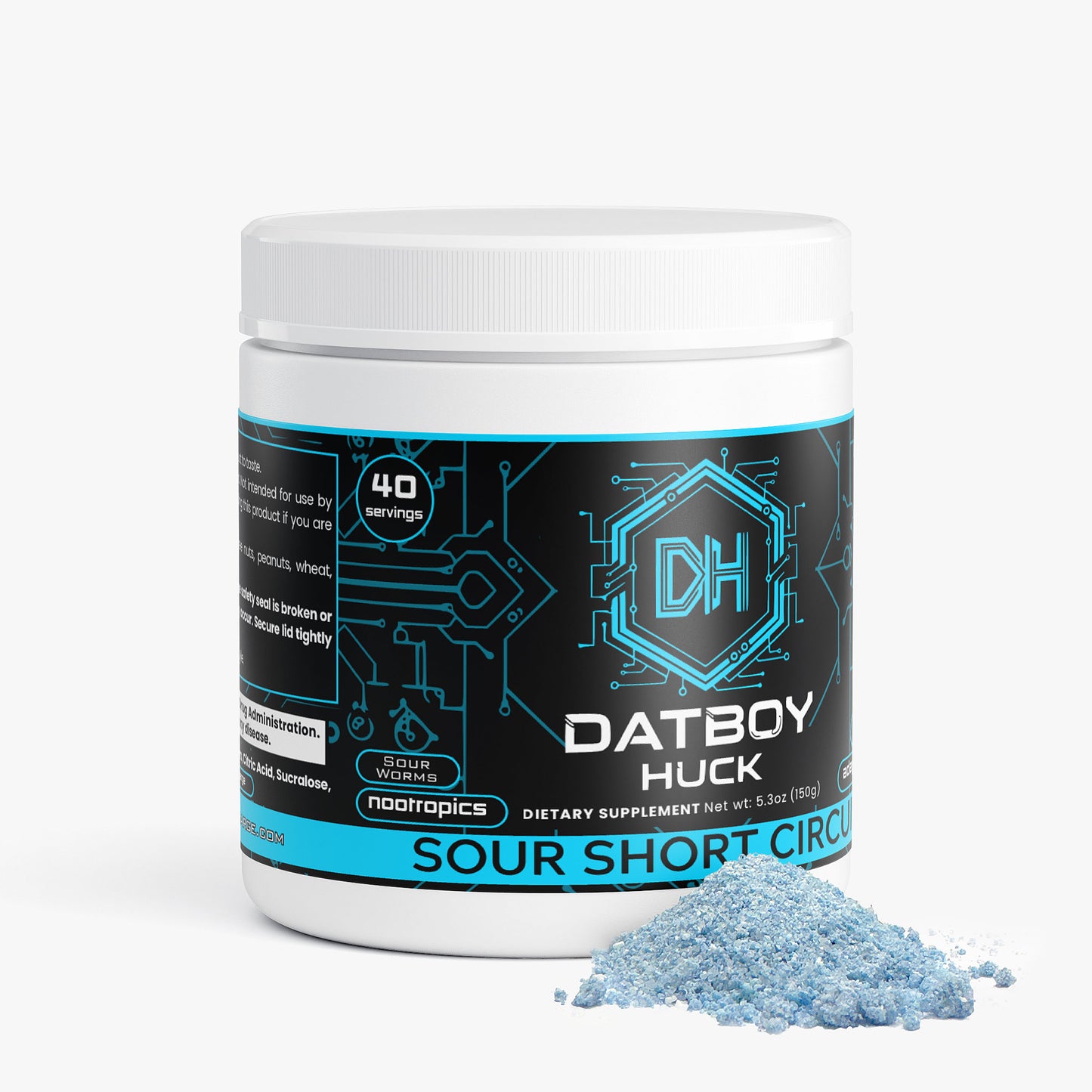 Datboy Huck - Sour Short Circuit Focus Powder (Sour Worms)