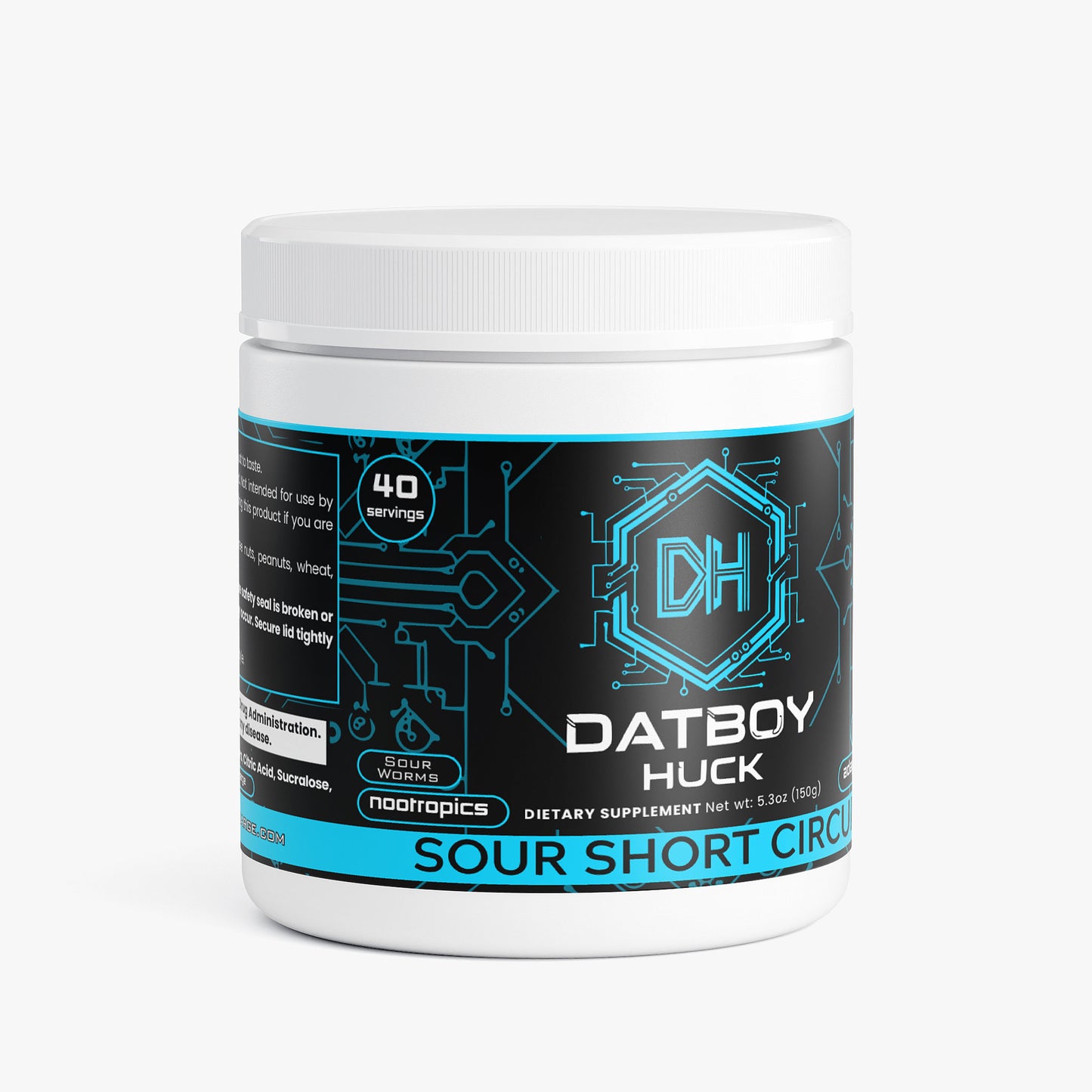 Datboy Huck - Sour Short Circuit Focus Powder (Sour Worms)