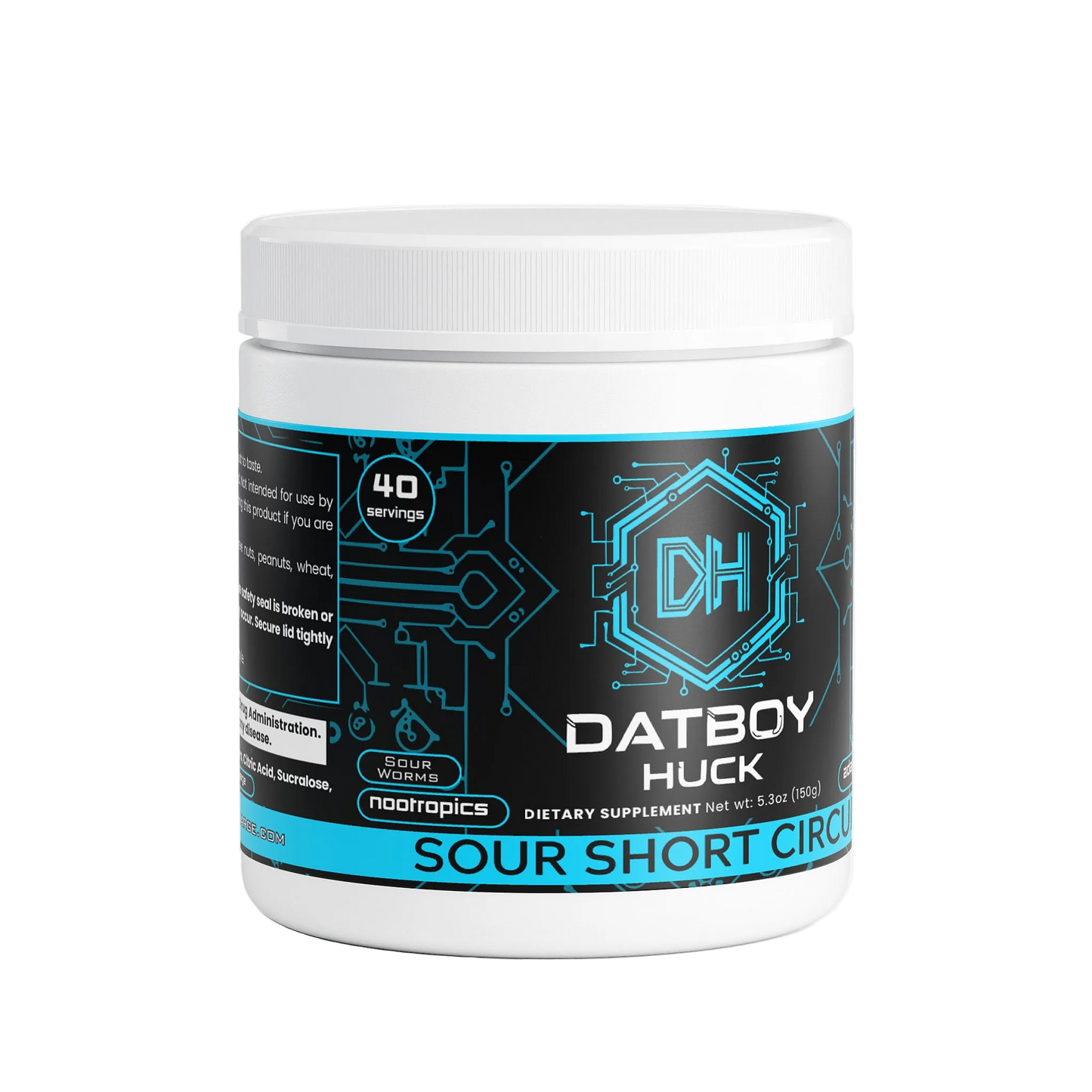 Datboy Huck - Sour Short Circuit Focus Powder (Sour Worms)