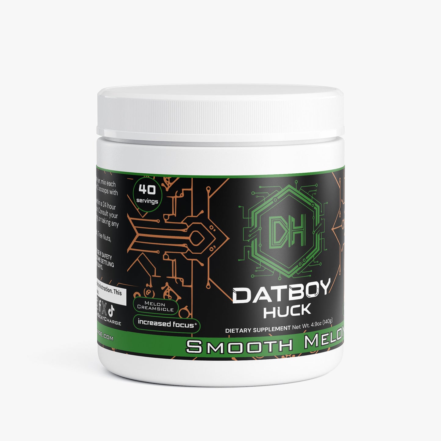 Datboy Huck - Smooth Melon Energy Powder (Melon Creamsicle)
