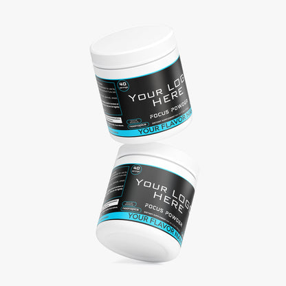 Custom Branded Private Label Focus Pre Workout Energy Drink Supplements (Your Logo Here)