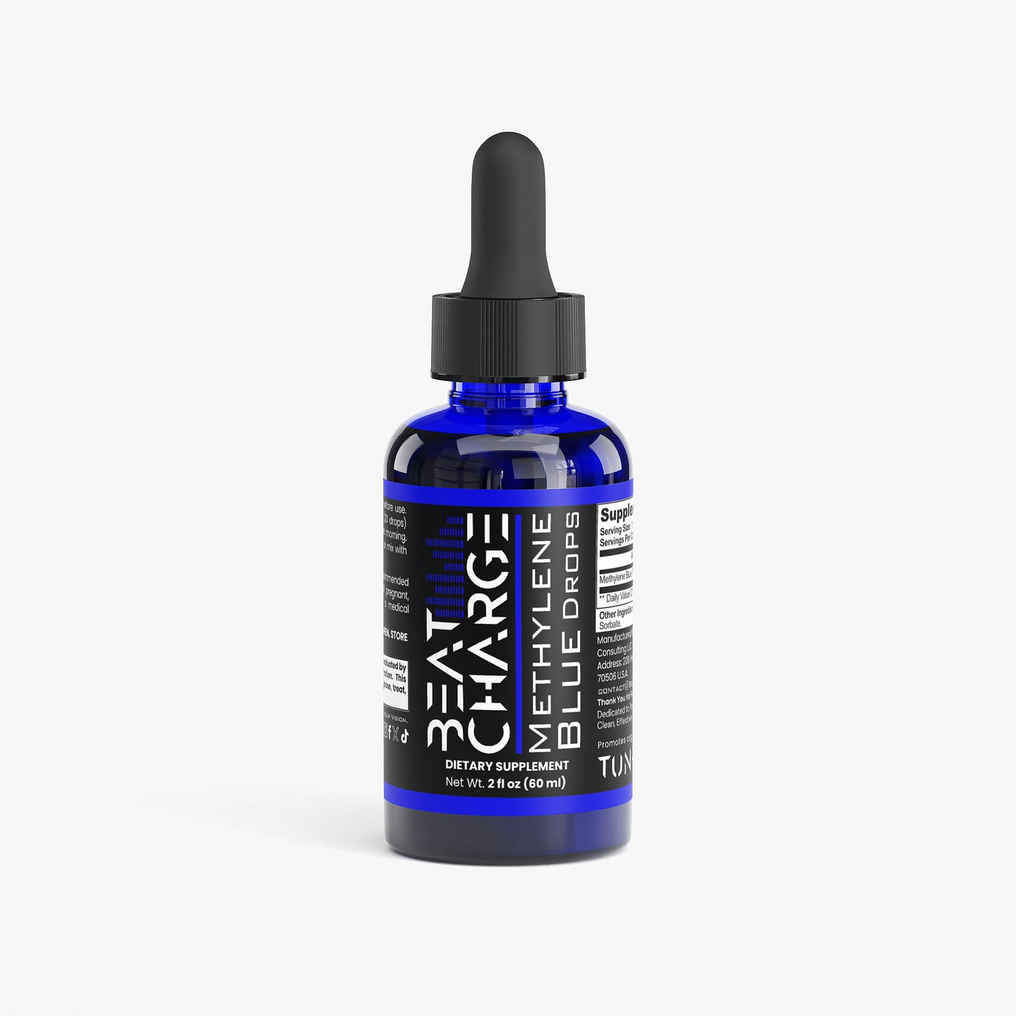 Beat Charge - Methylene Blue Drops 600mg Bottle