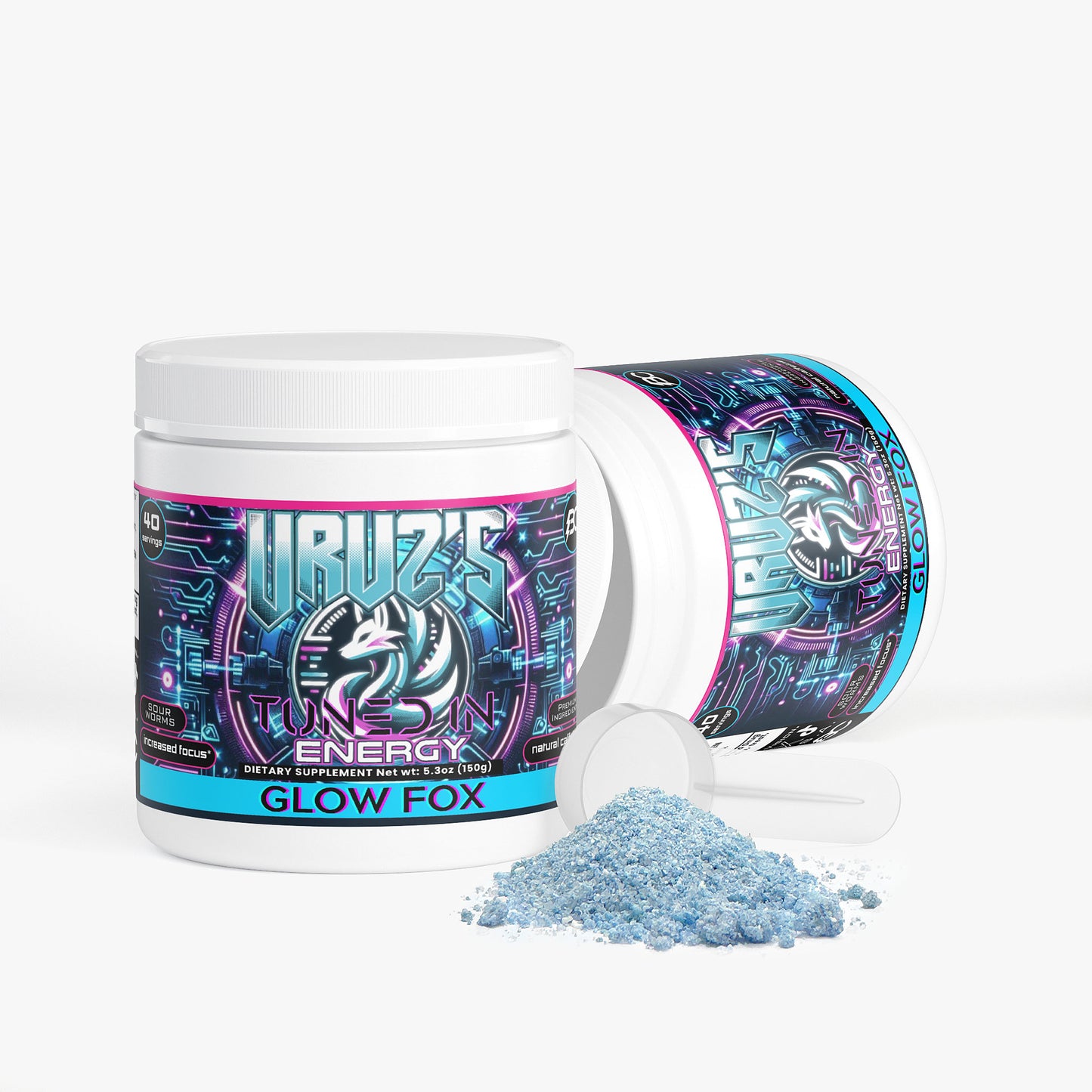 Chris Uruz - Glow Fox TUNED IN Focus Energy Powder (Sour Worms)