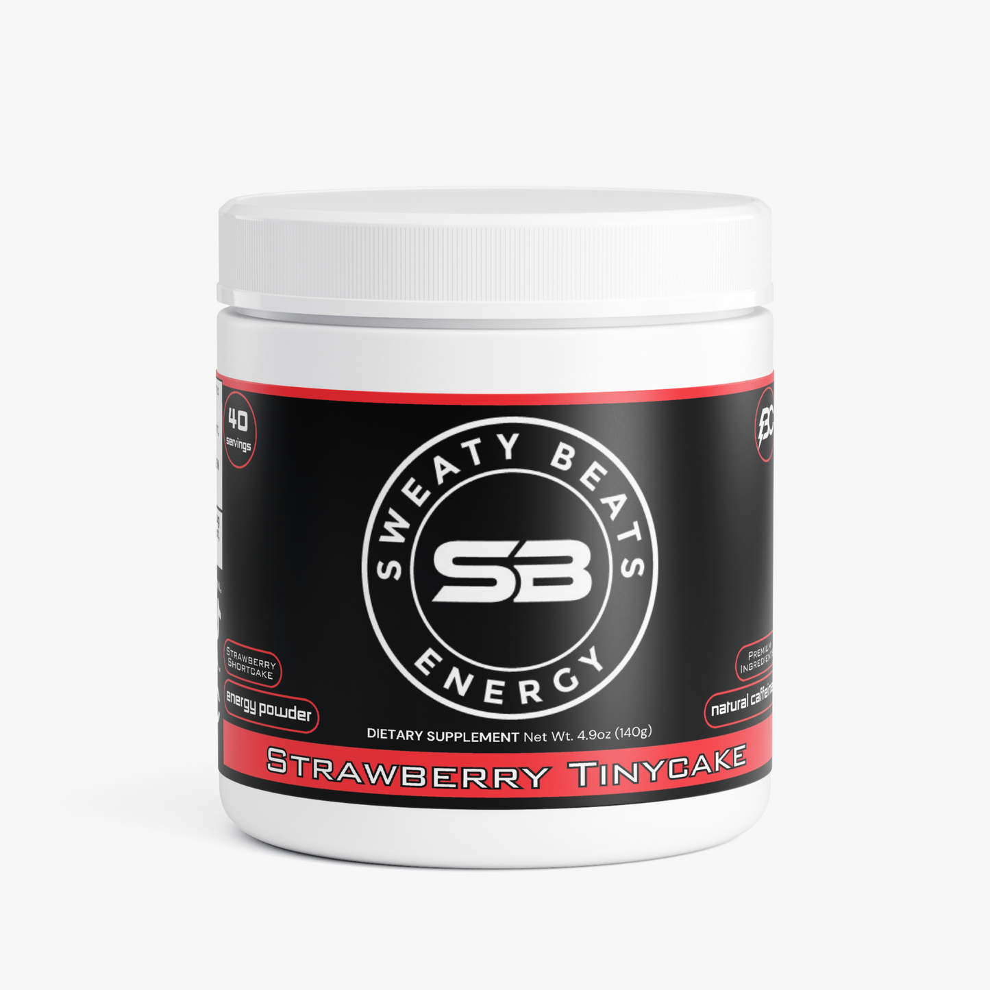 Sweaty Beats - Strawberry Tinycake Energy Powder (Strawberry Shortcake)