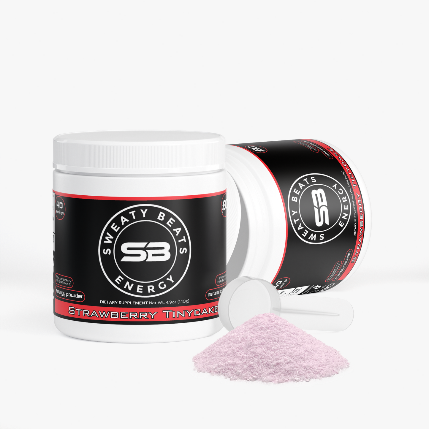 Sweaty Beats - Strawberry Tinycake Energy Powder (Strawberry Shortcake)
