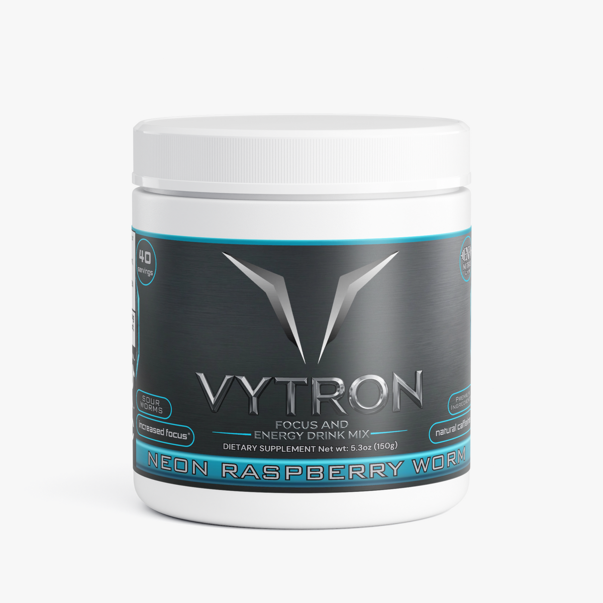 VYTRON - Neon Raspberry Worm Focus Powder (Sour Worms Blue Razz)