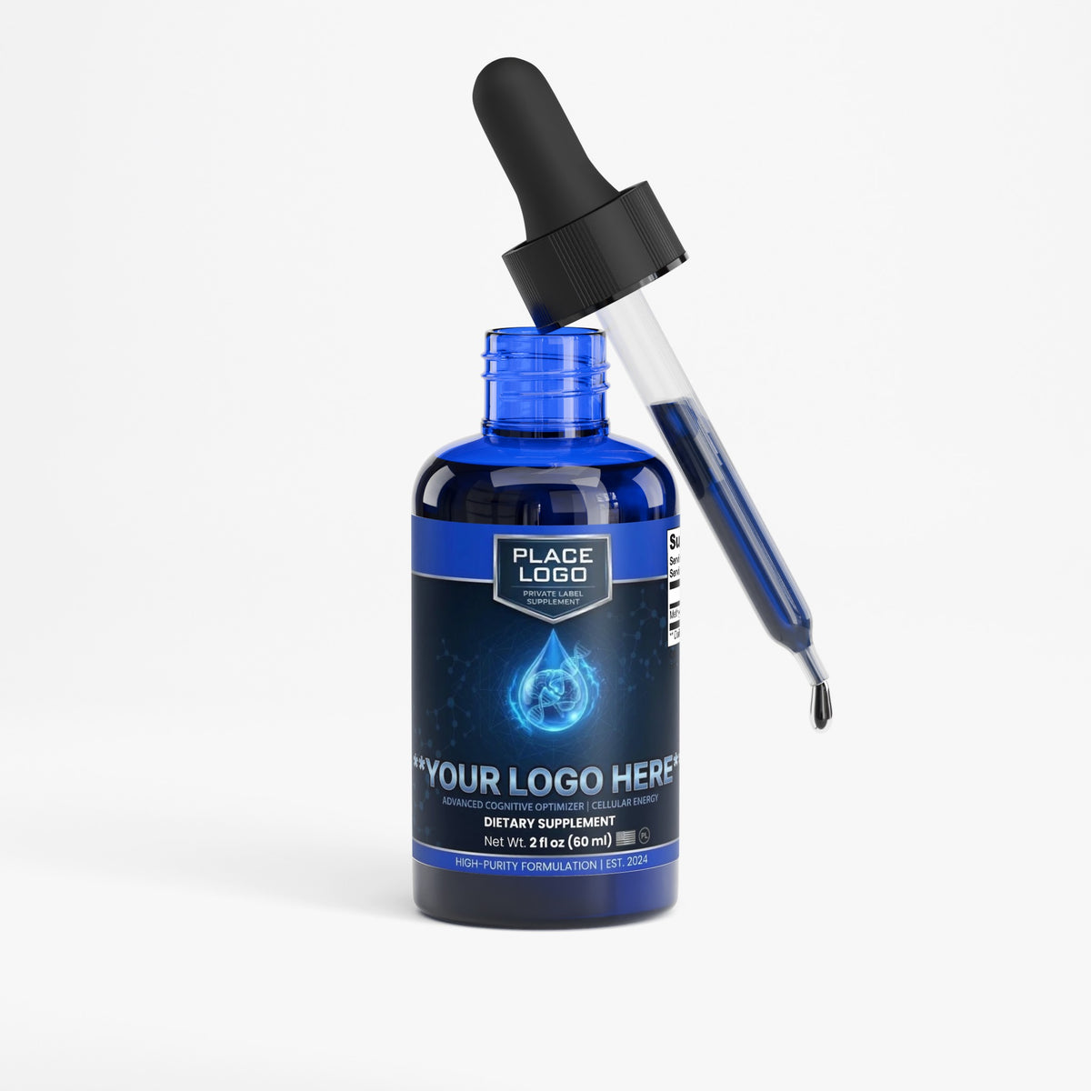 Custom Branded Methylene Blue Drops | Private Label Nootropic & Cellular Energy Drops (Low Minimums)
