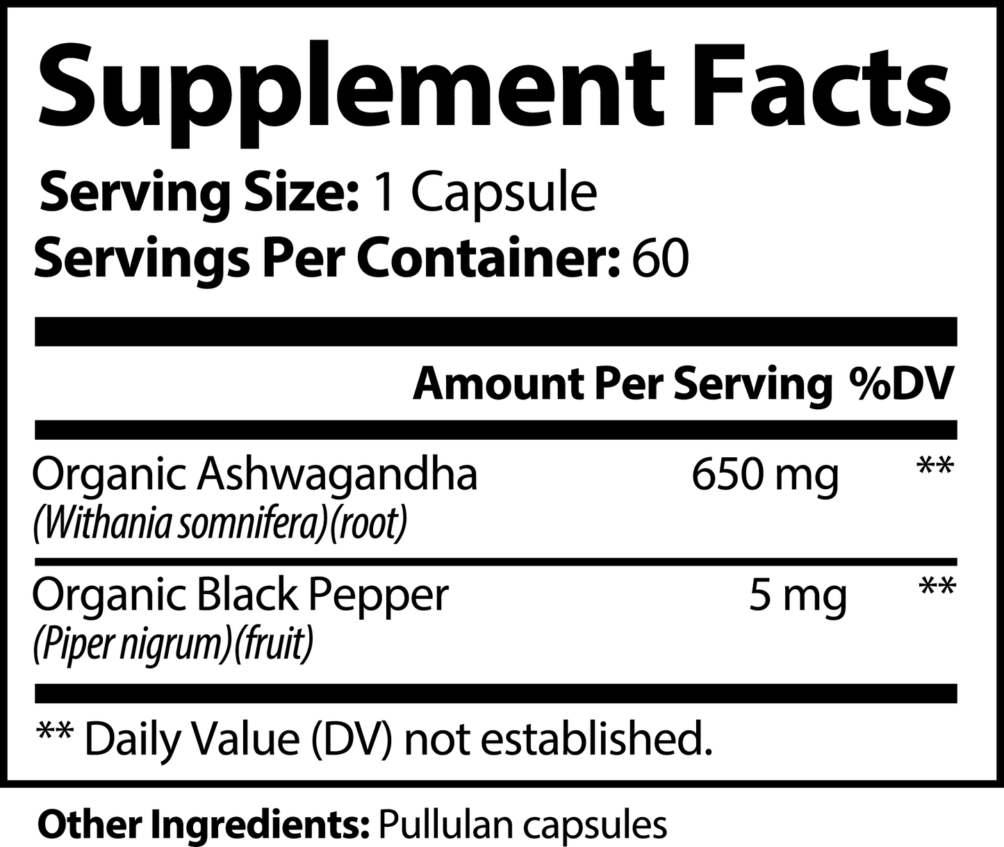 Beat Charge Organic Ashwagandha with Black Pepper