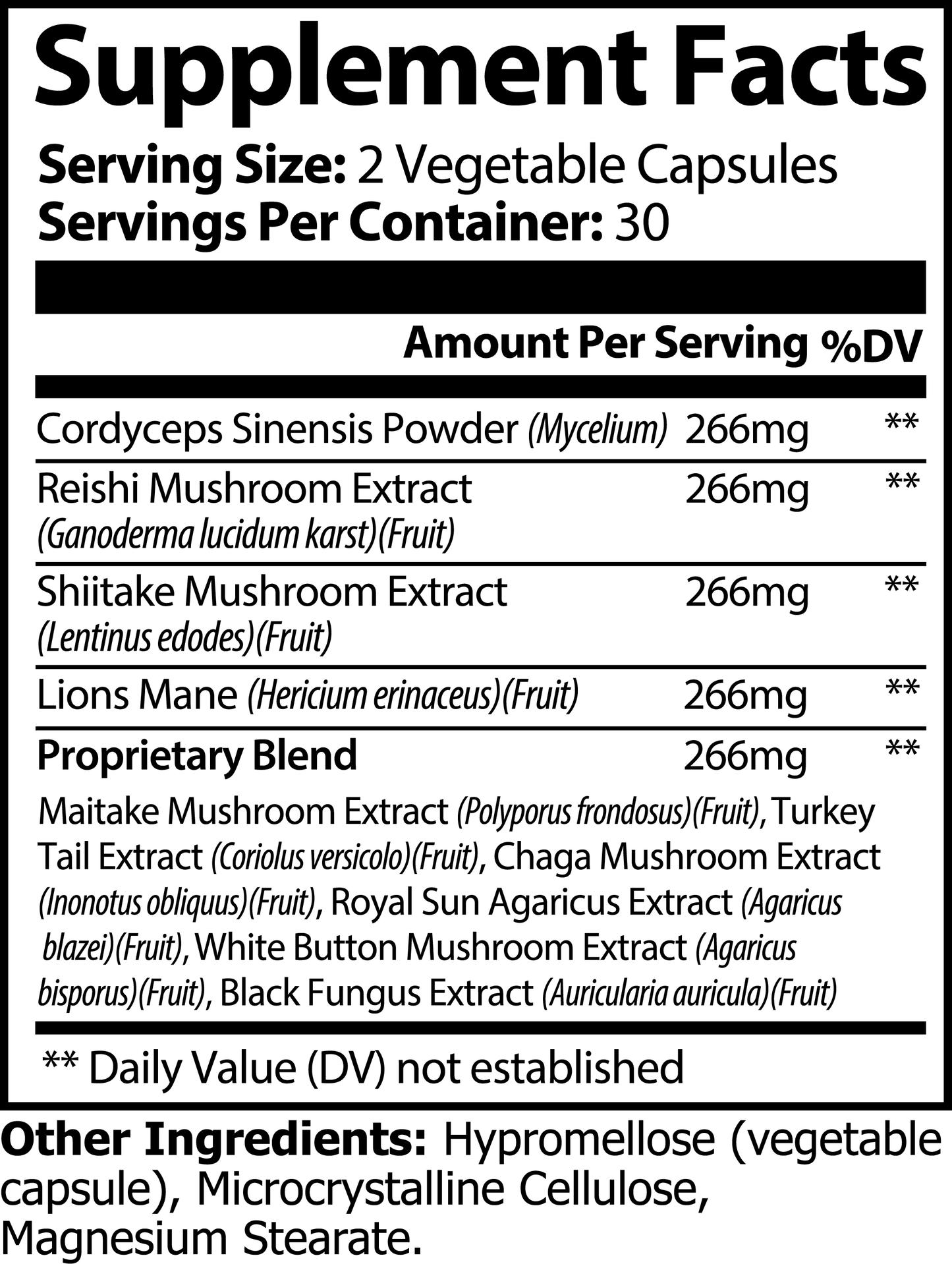 Beat Charge Functional Mushroom Complex Supplement