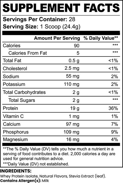 Beat Charge 100% Whey Protein Isolate (Vanilla)