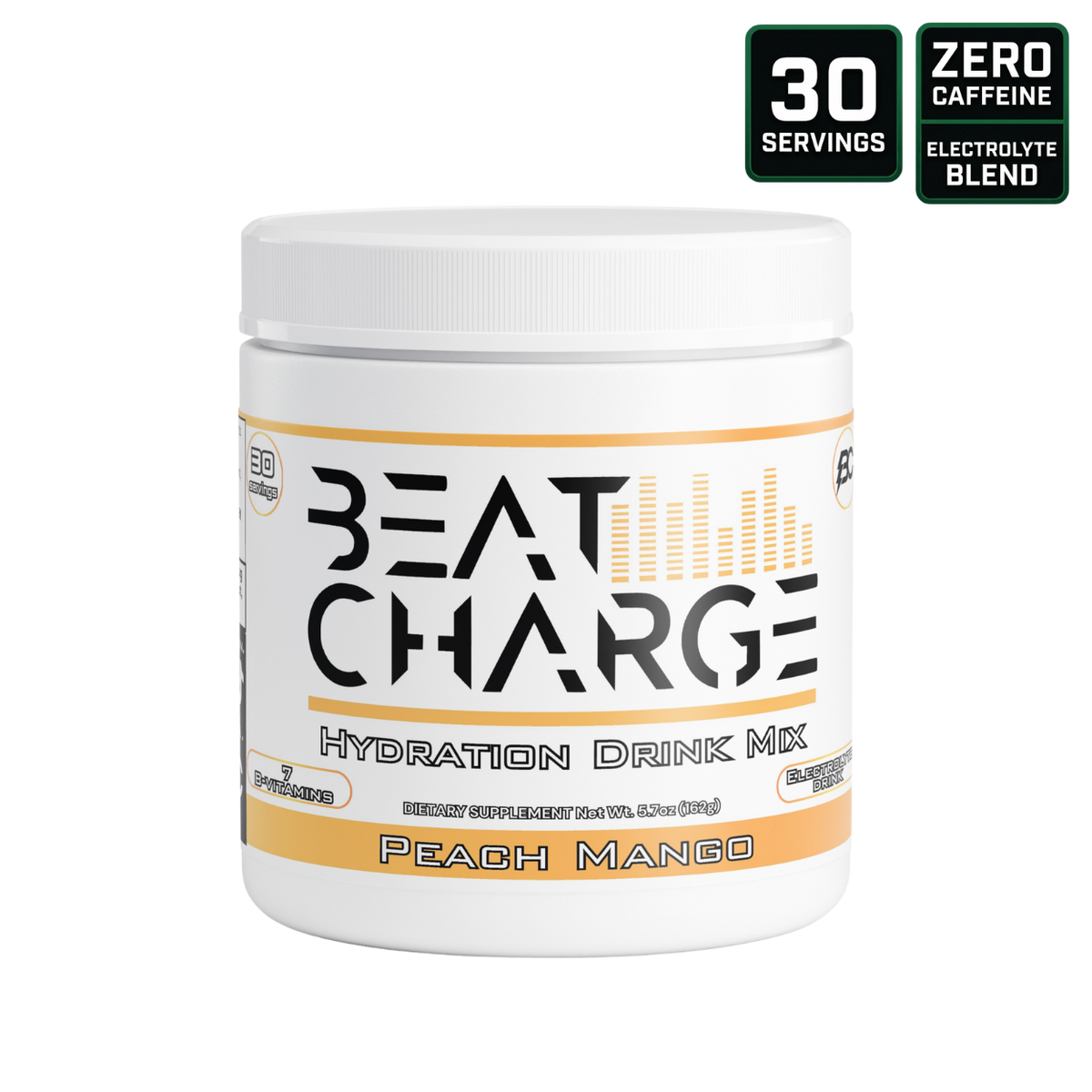 Beat Charge - Hydration Drink Mix (Peach Mango) Caffeine FREE